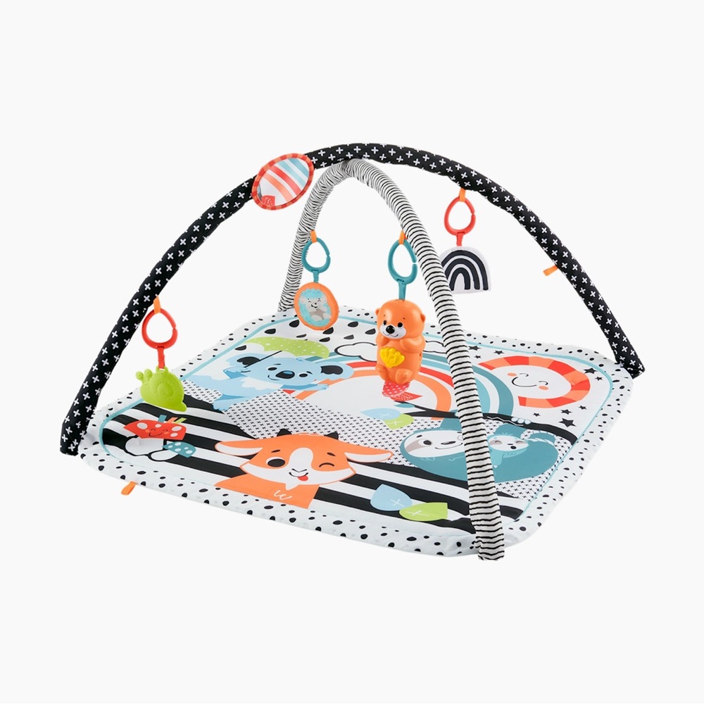 Fisher-Price 3-in-1 Music Glow and Grow Gym Infant Playmat with Lights & toys